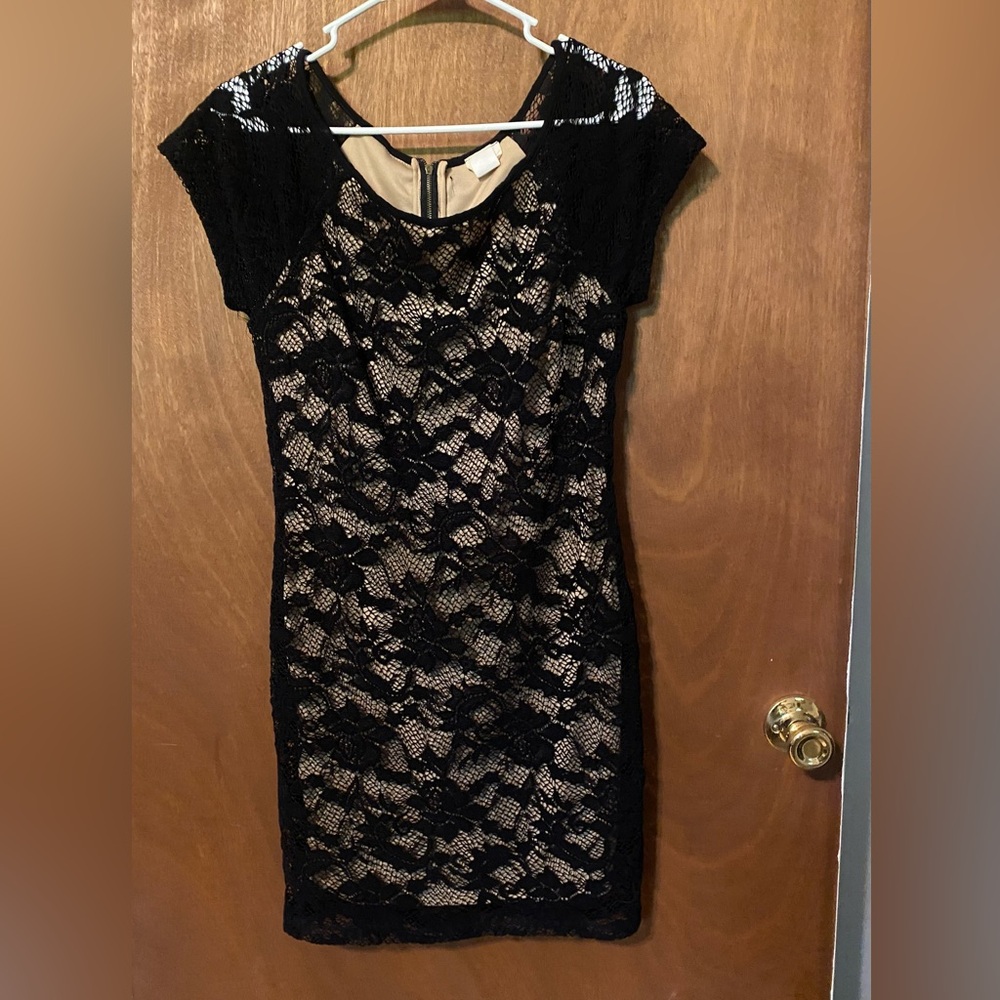 Black lace dress